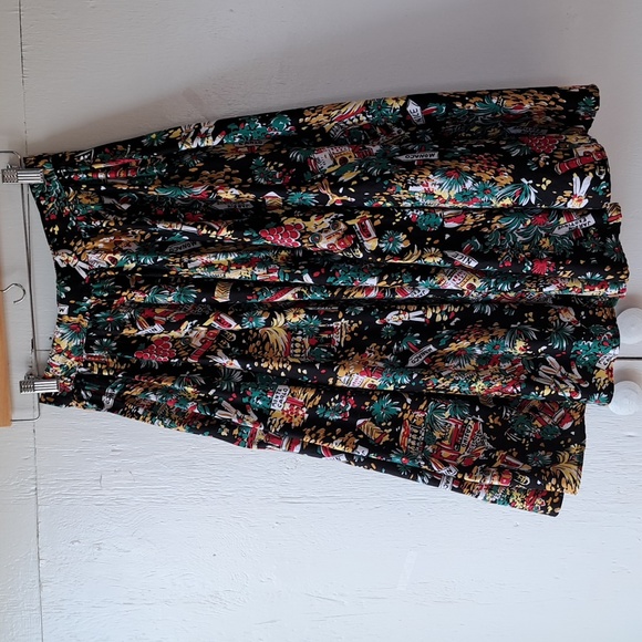 Hell Bunny Monte Carlo Circle Swing Rockabilly Retro Skirt SZ XS - Picture 13 of 14